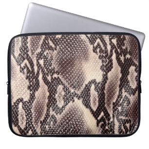 Snake leather: seamless brown texture laptop sleeve