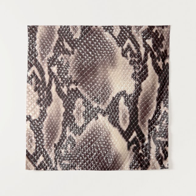 Snake leather: seamless brown texture tapestry (Front)