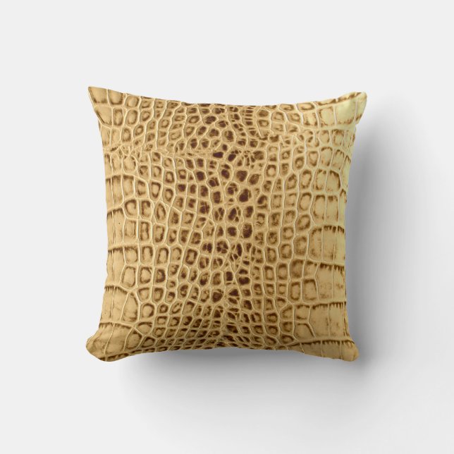 Snake Leather Throw Pillow (Front)