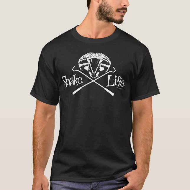 Snake Life Screaming Cobra with Crossed Hooks T-Shirt (Front)