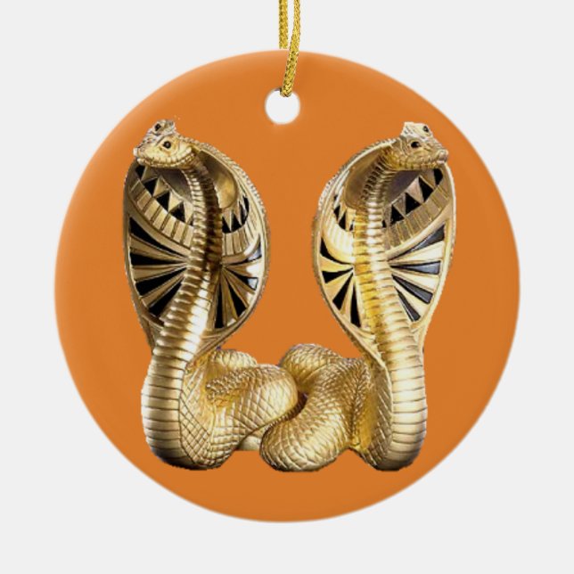 Snake lovers Christmas ornaments. Ceramic Ornament (Front)