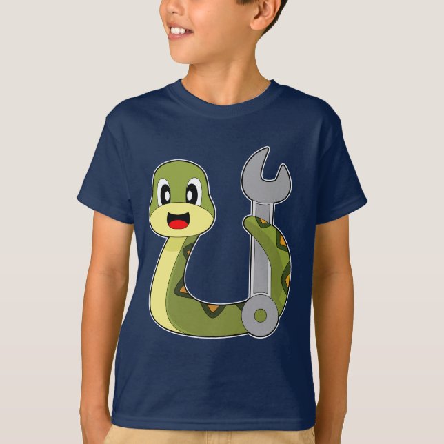 Snake Mechanic Wrench T-Shirt (Front)