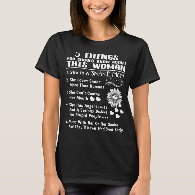 Snake Mom Shirt Funny Gifts for Women Mama T-Shirt (Front)