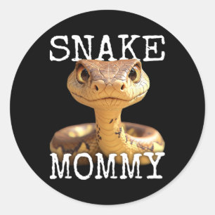 Snake Mommy Mama Snake Mother Mothers Day Mom Cute Classic Round Sticker