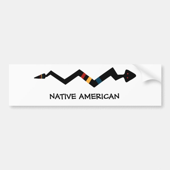 Snake - Native American Indian Symbol Bumper Sticker (Front)