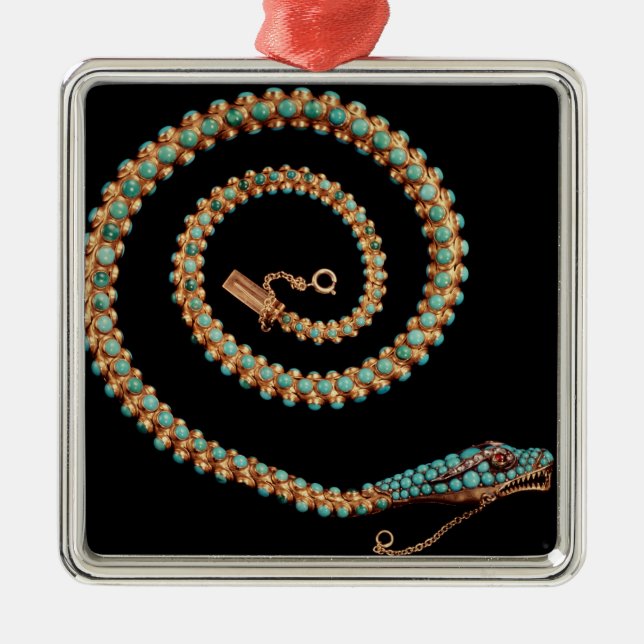 Snake necklace, 1844 metal ornament (Front)