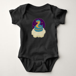 Snake Night Stars Clouds Baby Bodysuit