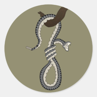 Snake Noose Classic Round Sticker
