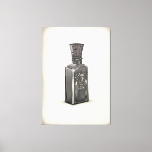 Snake Oil "Cure All Ailments" Bottle funny poster Canvas Print