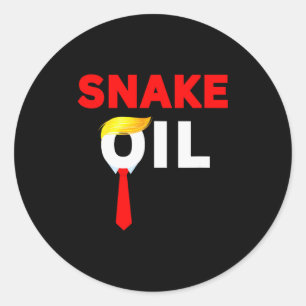 Snake Oil Funny Anti-trump Costume Halloween Chris Classic Round Sticker