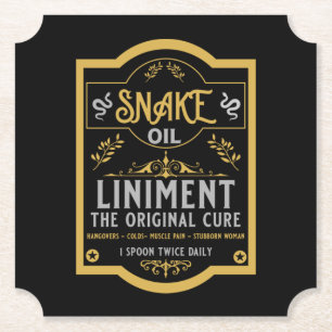 Snake oil Hangover Cure Paper Coaster