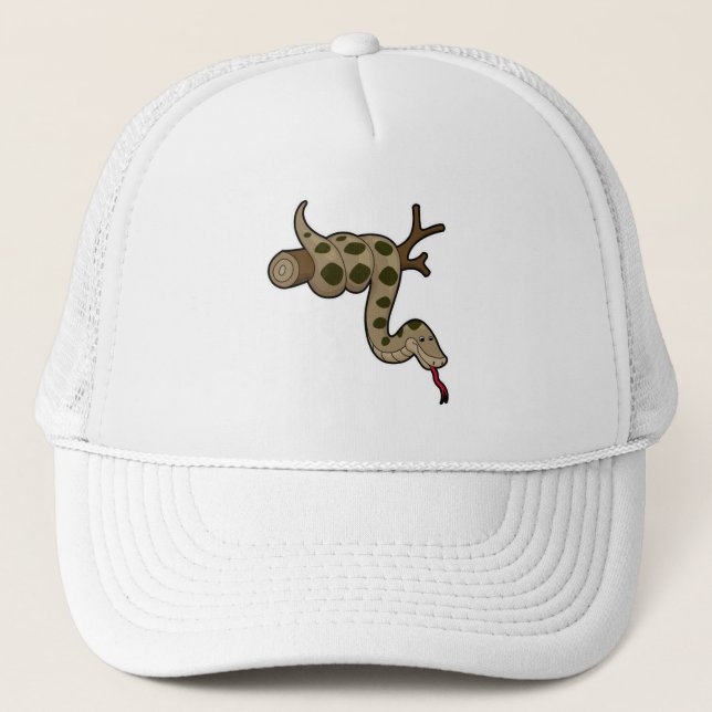 Snake on Branch Trucker Hat (Front)