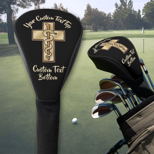 Snake on Cross Golf Head Cover (Creator Uploaded)