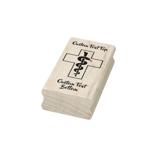 Snake on Cross Rubber Stamp (Stamp)