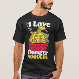 Snake Owner Humour - Danger Noodles - Pun Snake T-Shirt