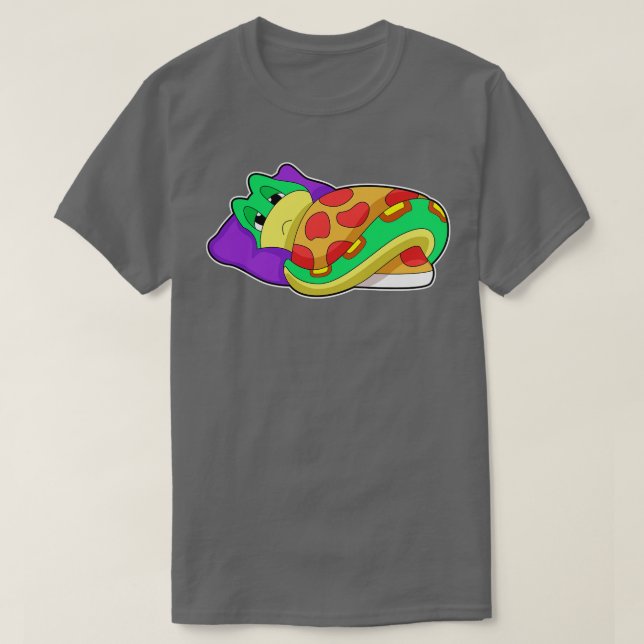 Snake Pillow Blanket T-Shirt (Design Front)
