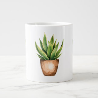 Snake Plant Line Drawing Minimalist Mug