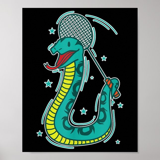 Snake Plays Badminton  Poster (Front)