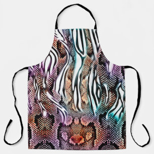 Snake Print, Animal print, ccolorful,  Apron