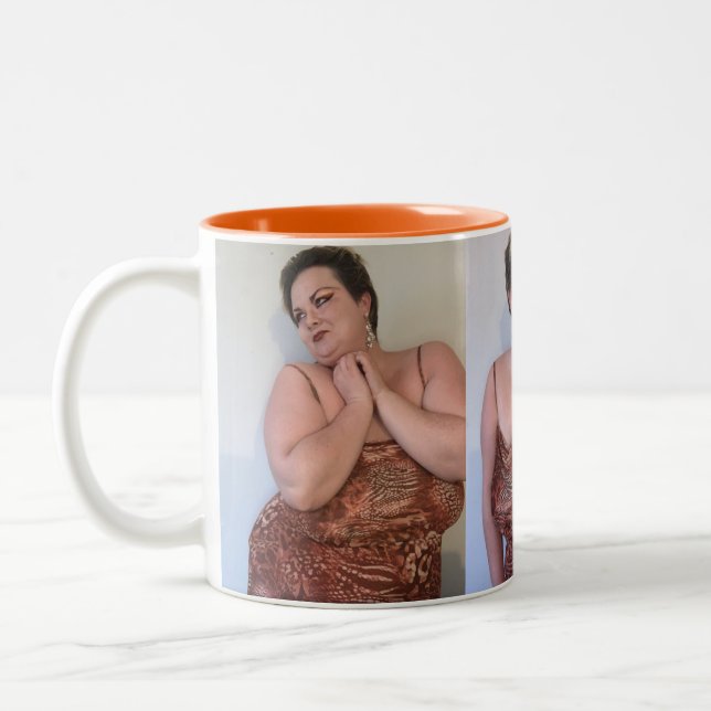 Snake Print Dress 3 Photos Mug (Left)