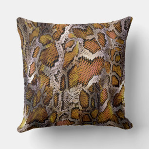 Snake Print Throw Pillow