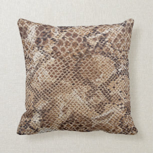 Snake Print Throw Pillow
