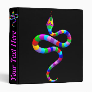 Snake Psychedelic Rainbow Binder