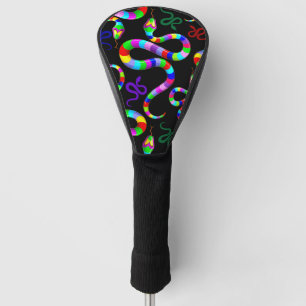 Snake Psychedelic Rainbow Colors Golf Head Cover