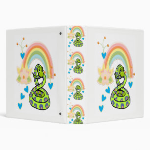 Snake Rainbow children's school binder