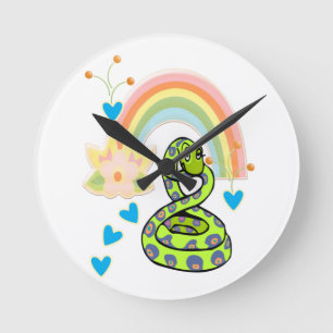 Snake Rainbow  Clock