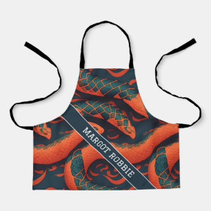 Snake Rainbow Colourful Personalized Pattern Apron
