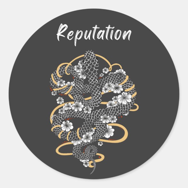 Snake Reputation In The World Classic Round Sticker (Front)