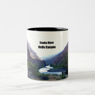 Snake RIver, Hells Canyon Two-Tone Coffee Mug