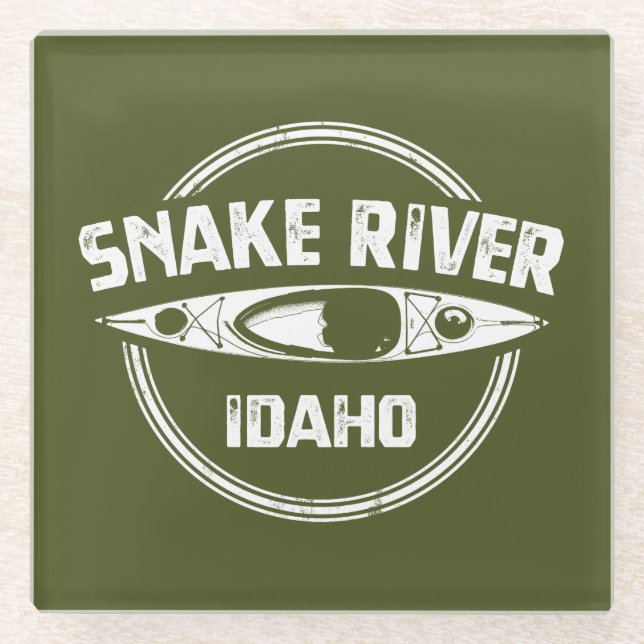 Snake River Idaho Glass Coaster (Front)