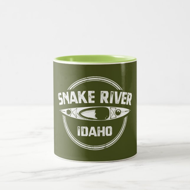 Snake River Idaho Two-Tone Coffee Mug (Center)