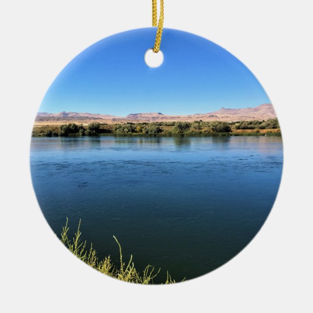Snake River, Melba, ID Ceramic Ornament (Front)