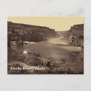 Snake River Soshone Falls Idaho Carte postale Vint