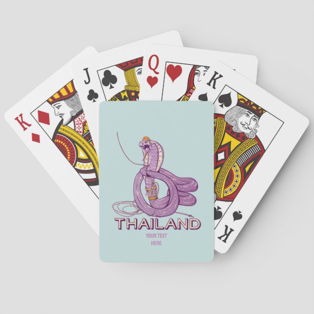 Snake Rock climbing Thailand Playing Cards (Back)