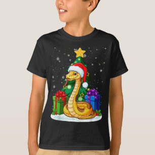 Snake Santa Hat Christmas Pajama Cute Animal Snowf T-Shirt