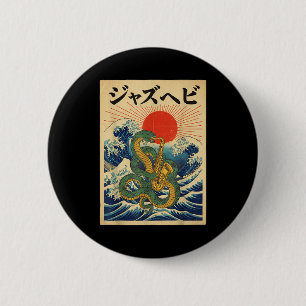 Snake saxophone jazz marching band senior class 2 inch round button