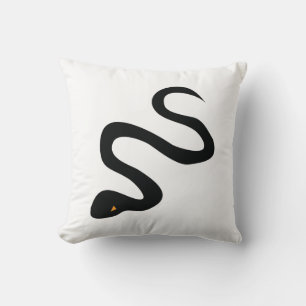 snake scary throw pillow