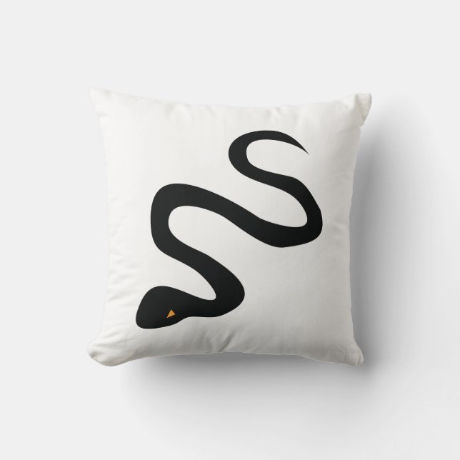 snake scary throw pillow (Front)