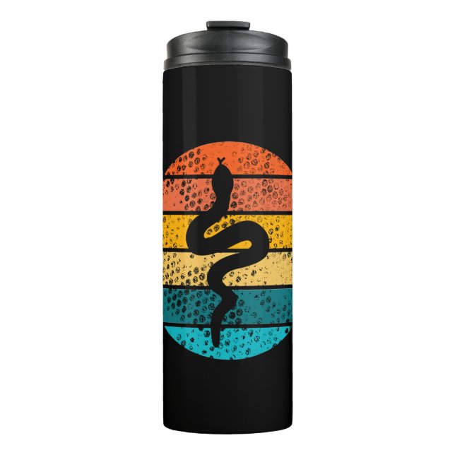 Snake /Serpent etro snake Retro Thermal Tumbler (Front)