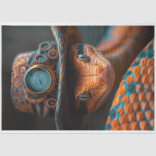 Snake Serpent Steampunk Hat Decoupage Tissue Paper