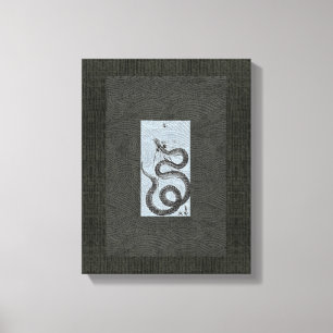 Snake/Serpent Sumi-e Canvas Print