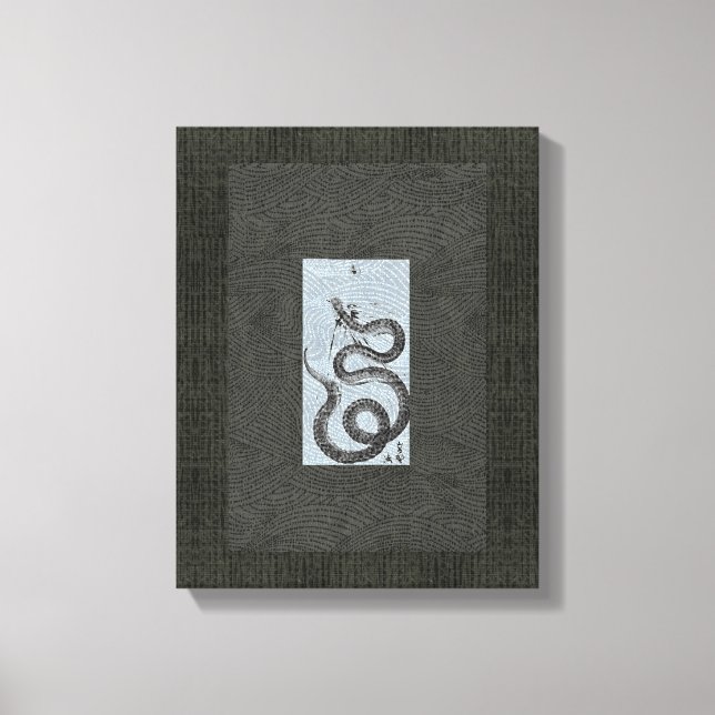 Snake/Serpent Sumi-e Canvas Print (Front)