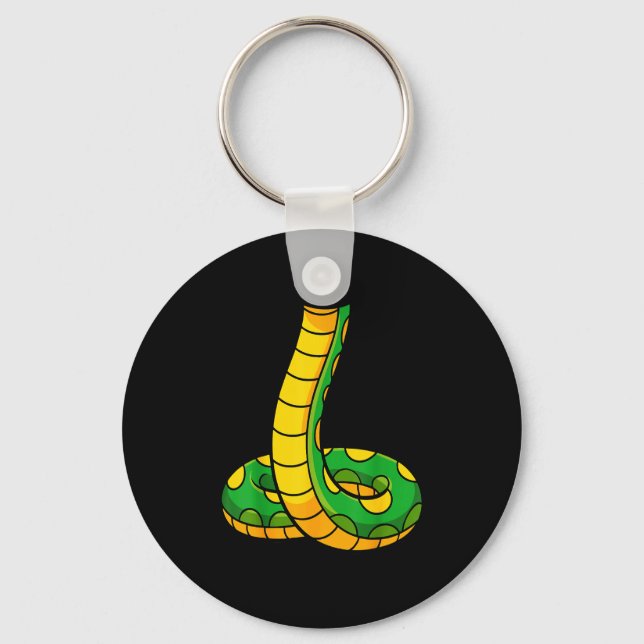 Snake Shirt Adult Men Women Kids Green Body Snake  Keychain (Front)