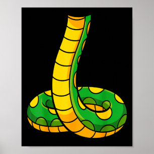 Snake Shirt Adult Men Women Kids Green Body Snake Poster