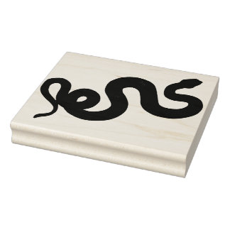 Snake Silhouette Rubber Art Stamp