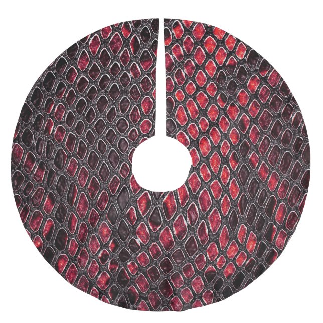 Snake skin: abstract background. brushed polyester tree skirt (Front)